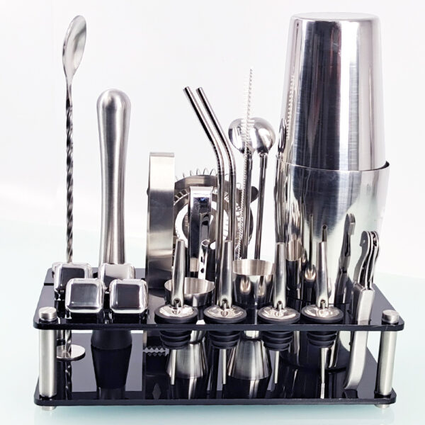 Japanese Style Cocktail Bar Kit – Stainless Steel Shaker and Bartender Set